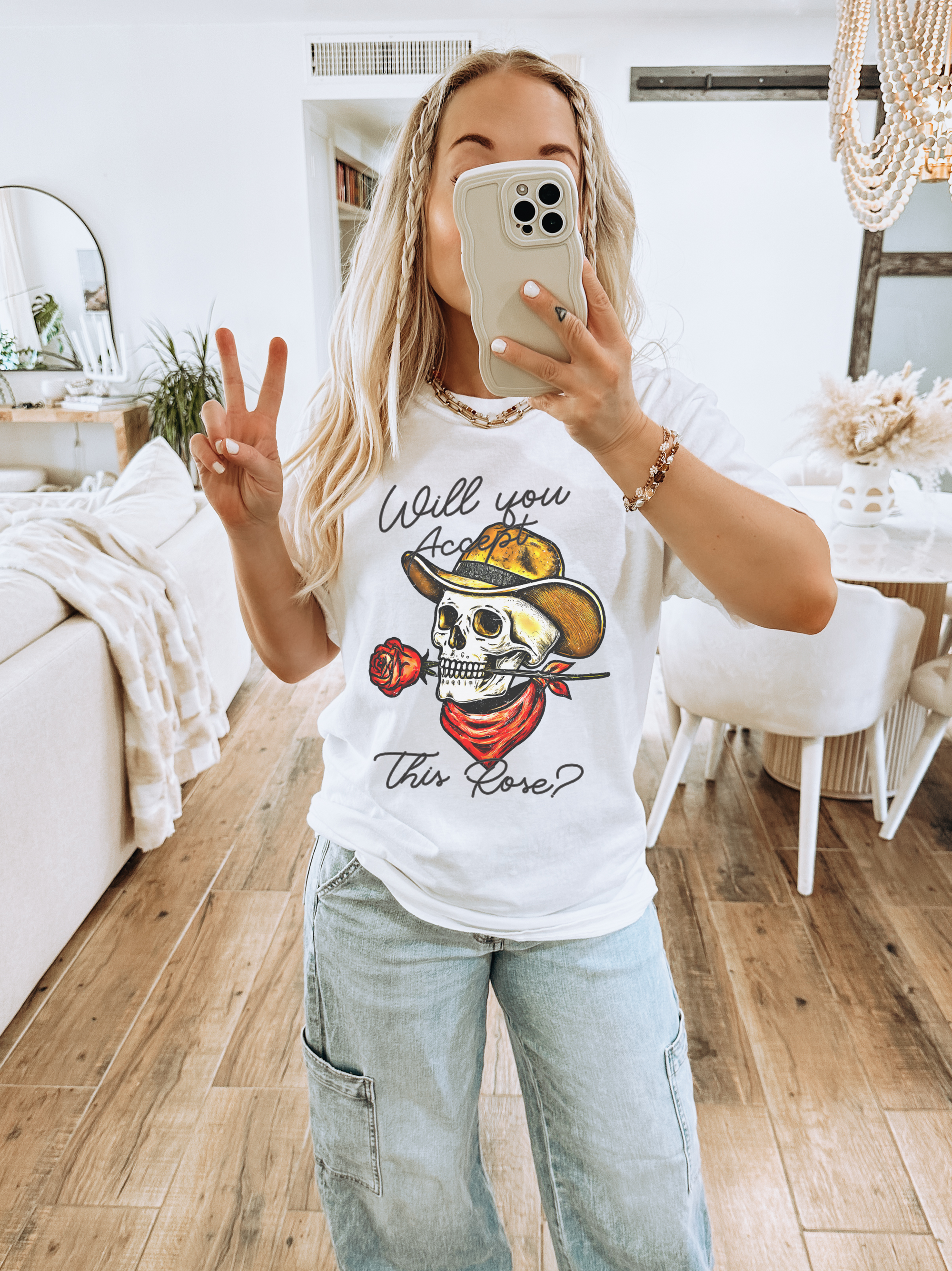 Cowboy Lovers Skeleton Tee, Comfort Colors Oversized Graphic T-Shirt