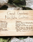 Custom Cutting Boards with Personalized Recipe Custom Cutting Boards with Personalized Recipe Fancy Front Porch