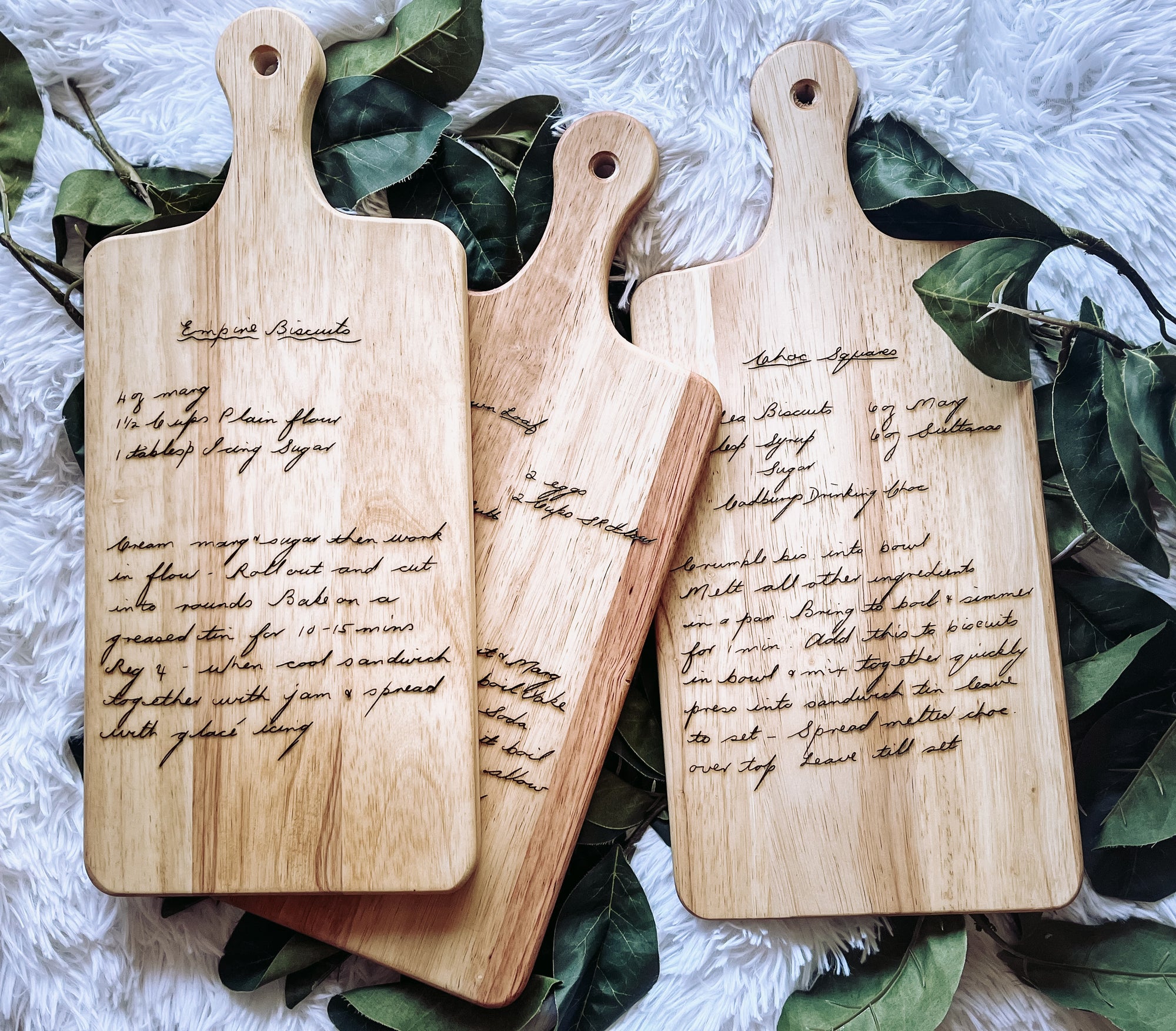 Custom Cutting Board With Engraved Family Recipe