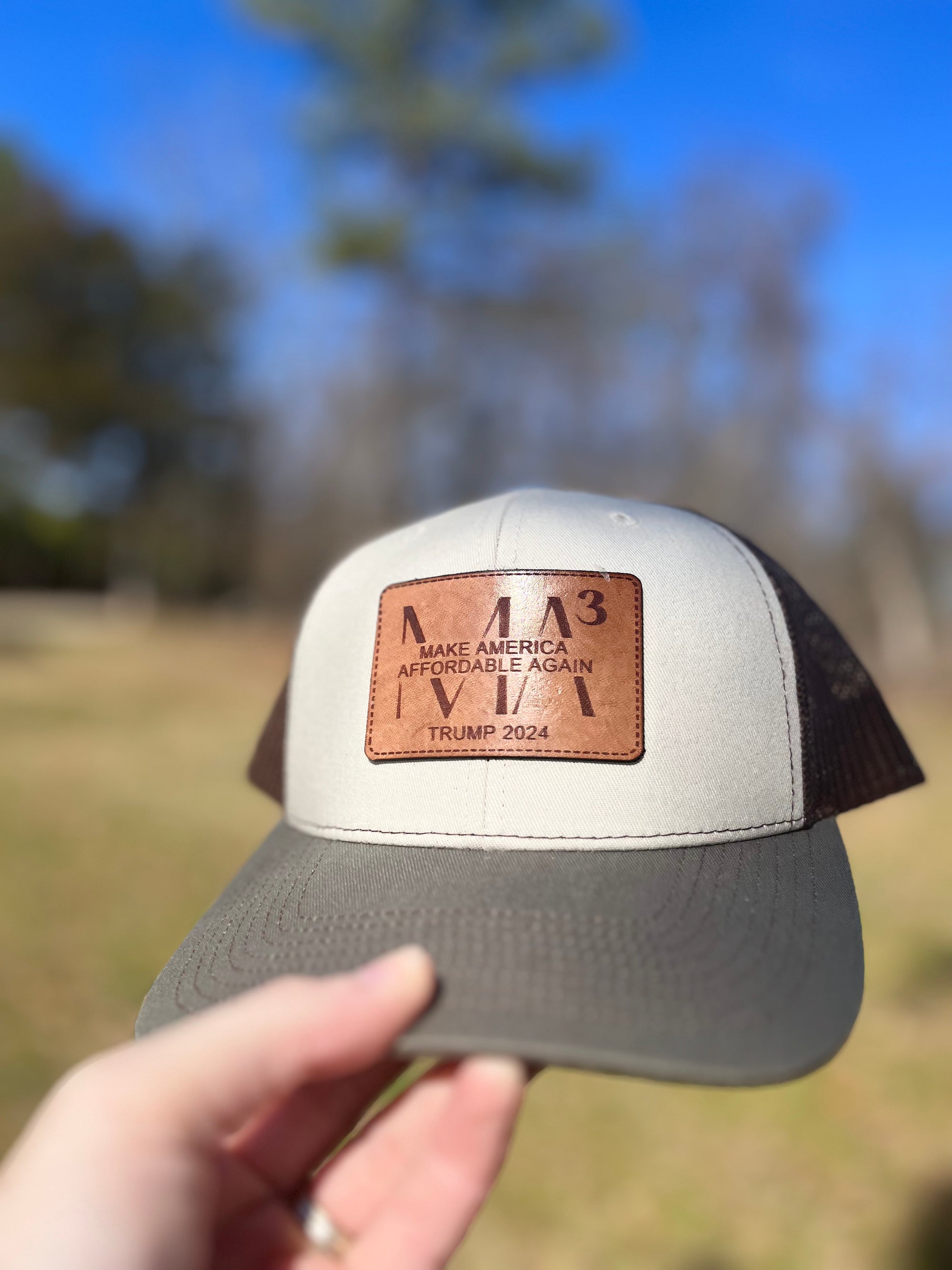 Make America Affordable Again- Leather Patch Hat- Fancy Front Porch Make America Affordable Again- Leather Patch Hat- Fancy Front Porch Fancy Front Porch