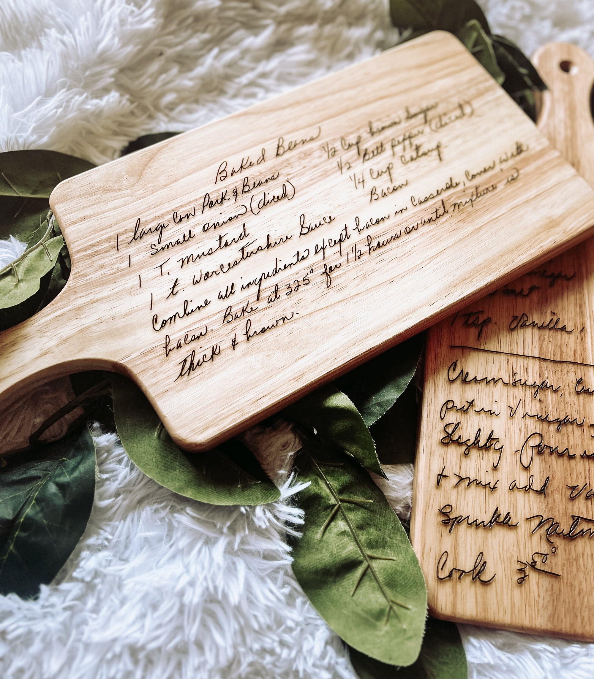 Personalized Custom Cutting Board With Family Recipe Engraved