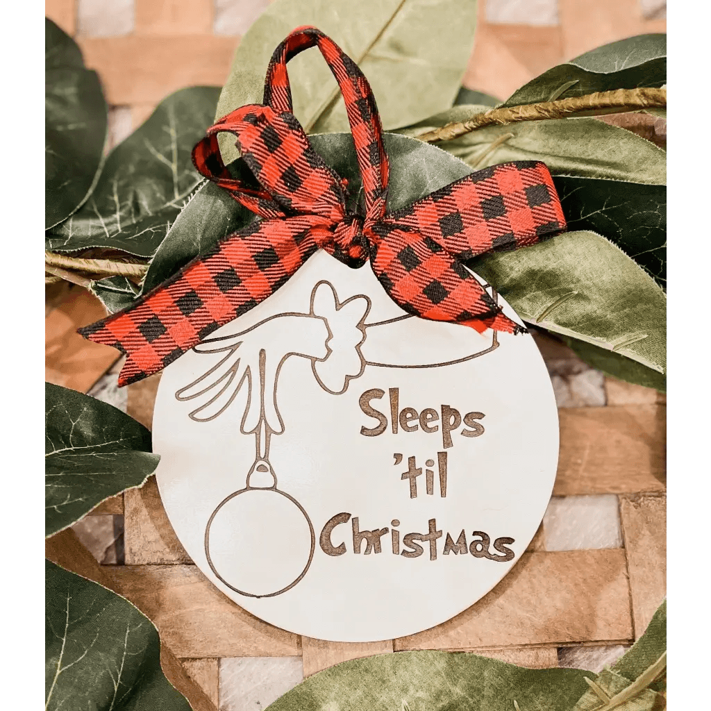 Grinch Christmas Countdown Ornament, Dry Erase Ornament, Christmas Ornament - Fancy Front Porch