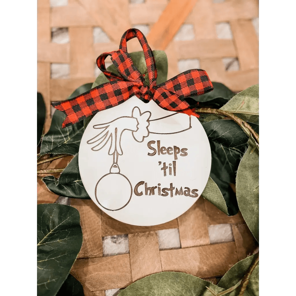 Grinch Christmas Countdown Ornament, Dry Erase Ornament, Christmas Ornament - Fancy Front Porch