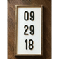 Herringbone 3D Date Wooden Framed Sign - Fancy Front Porch