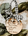 Love You Beyond The Moon Wooden Christmas Ornament - Fancy Front Porch