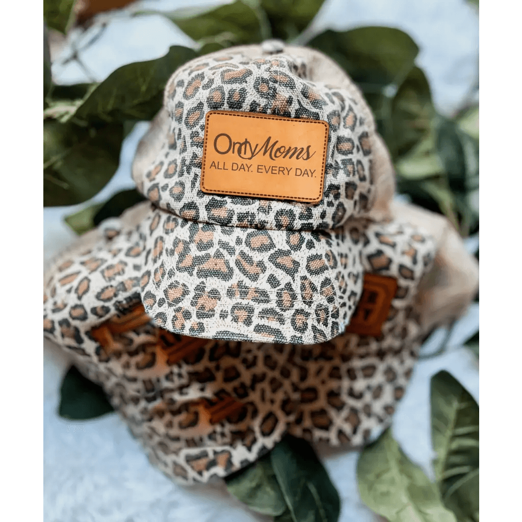 Only Moms Leather Patch Leopard Print Trucker Hat - Fancy