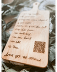 Custom Engraved Recipe Cutting Boards + Voice RecordingCustom Voice Recording Cutting Boards: Engraved Recipe + Voice is The perfect memorial gift to immortalize love forever. Free Shipping over $175 Fancy Front Porch