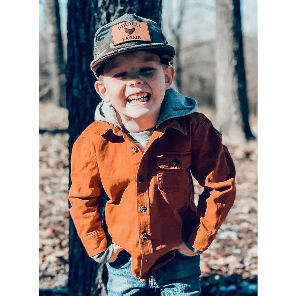 Signature Custom Trucker Hat for Kids -Fancy Front Porch Custom Leather Patch Hats for Kids | Fancy Front Porch Fancy Front Porch